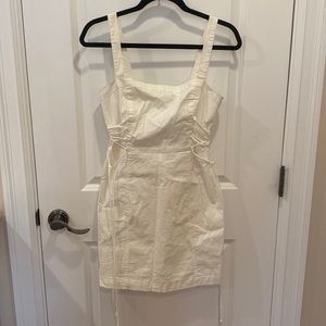 White side lace up dress size medium